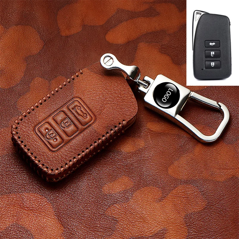 

1 Pcs Genuine Leather Key Case Key Cover Protect Bag for Lexus rx200t is CT GS nx200 ES250 es300h case Key Shell ES RS GS IS LX