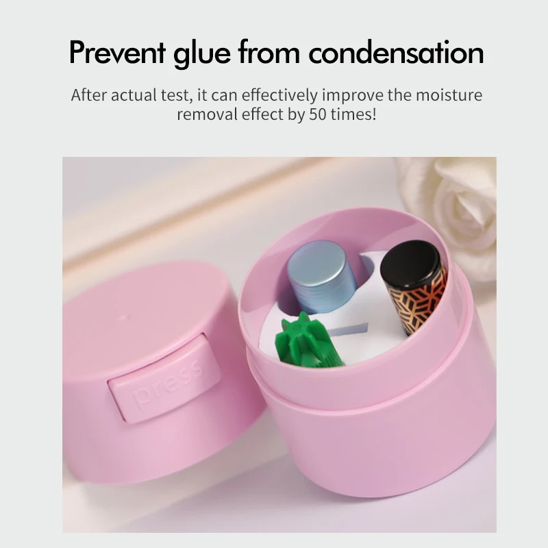 NATUHANA Colored Eyelash Glue Storage Tank Holder Container Adhesive Stand Sealed Jar Cosmetic Accessories lashes Makeup Tools