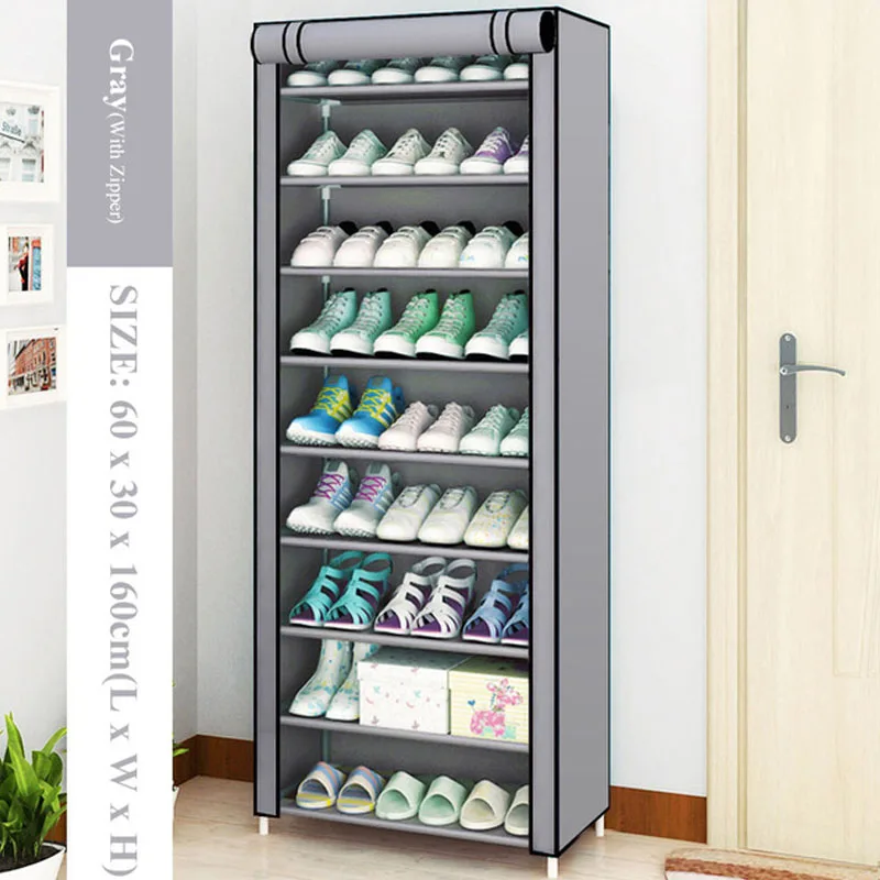 Multilayer Shoe Cabinet Vertical Space Saving Nonwoven Shoes Shelf Organizer Simple Combination Stand Holder Entryway Shoe Rack