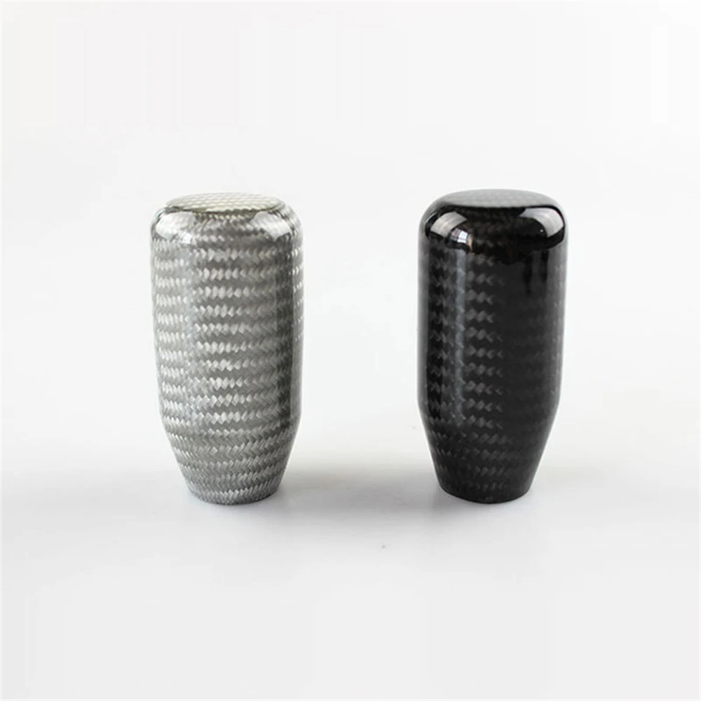 

3-цветная автомобильная ручка переключения передач из углеродного волокна, ручная ручка переключения передач MT AT, рычаг переключения передач цилиндрической формы, подходит для Honda Toyota