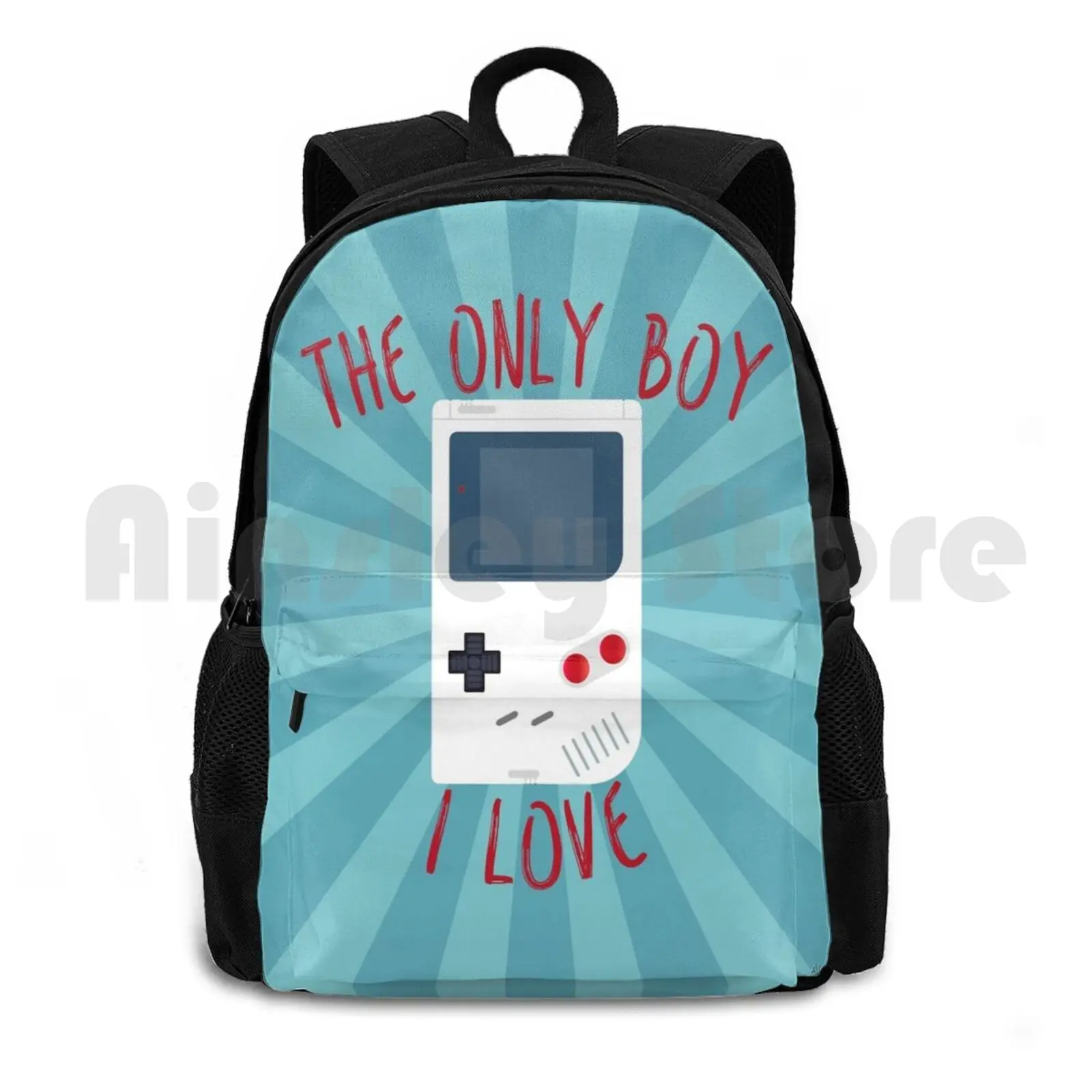 The Only Boy I Love! Outdoor Hiking Backpack Riding Climbing Sports Bag Shopping Creative Graphic Cute Kids Love Graphicdesign