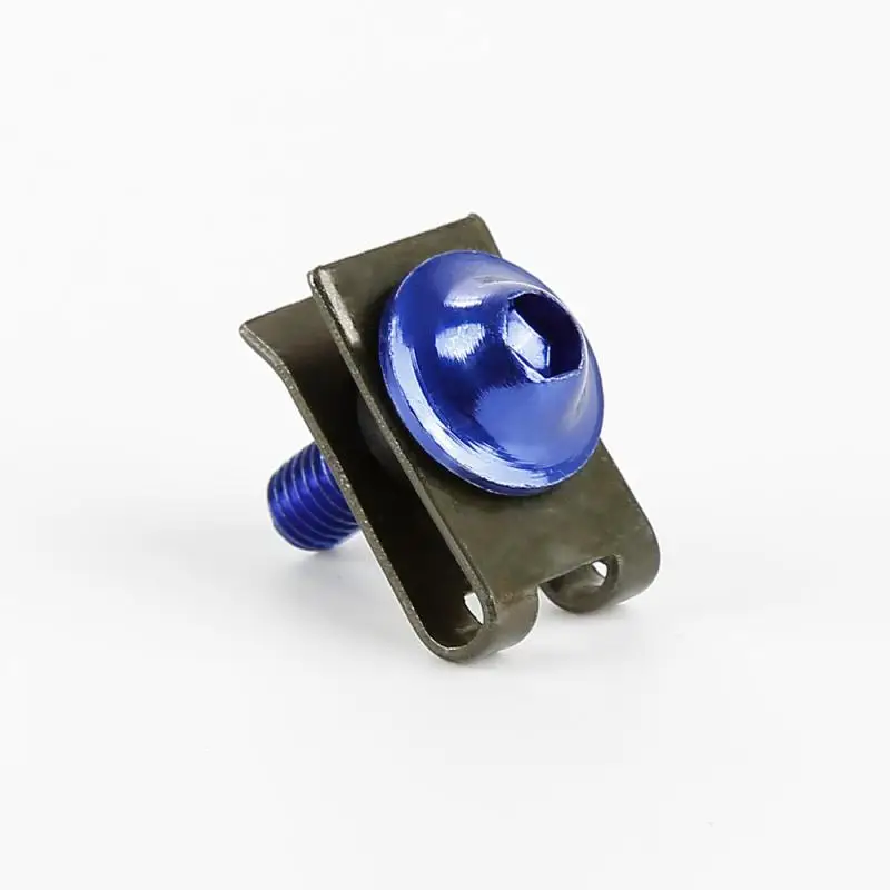 Universale 10 pz/set vite a guscio per moto 5mm M5 bulloni per carenatura in alluminio Clip di fissaggio vite dadi a molla accessori per moto