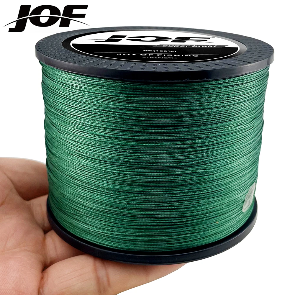 JOF-sedal de pesca trenzado multifilamento, 8 hebras, 1000M, 500M, 300M, 100M, todo para accesorios de pesca de carpa