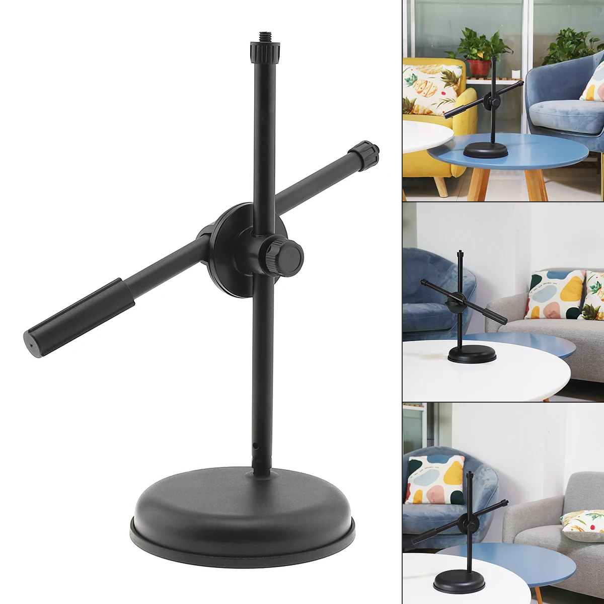 

Microphone Stand Holder Tripod Microphone Stand F2 With A Spider Cantilever Bracket Universal Shock Mount Adjustable 3/8 Inch