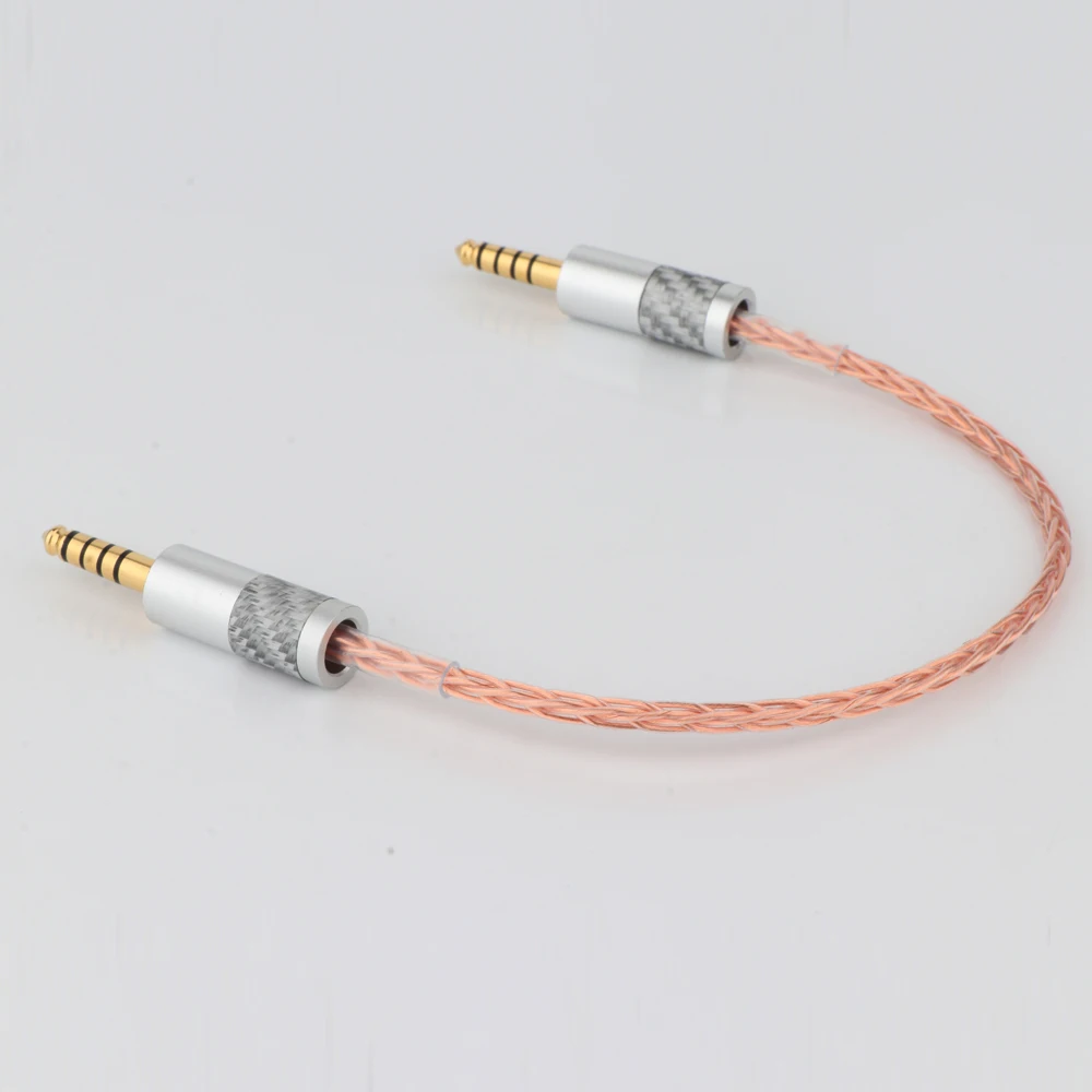 คุณภาพสูง 8Cores Braid สายหูฟังสายหูฟัง 4.4 มม.ถึง 4.4 มม.อะแดปเตอร์เสียงสาย