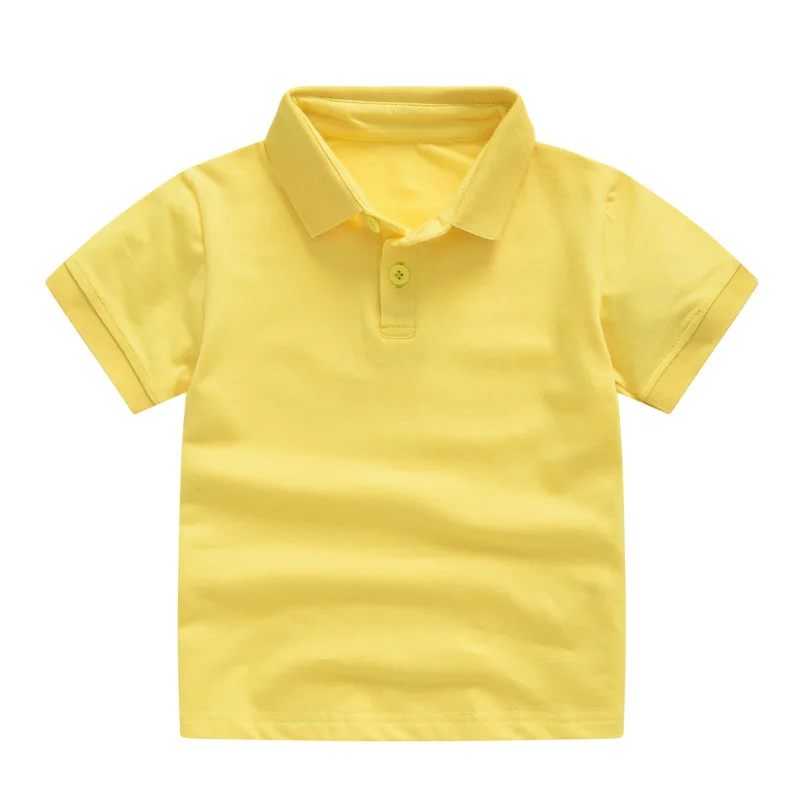 OLOME Summer Solid Children Polo Shirts Cotton Classical Short Sleeve Polo Shirts Boys School Clothes Unisex Kids Top Tees