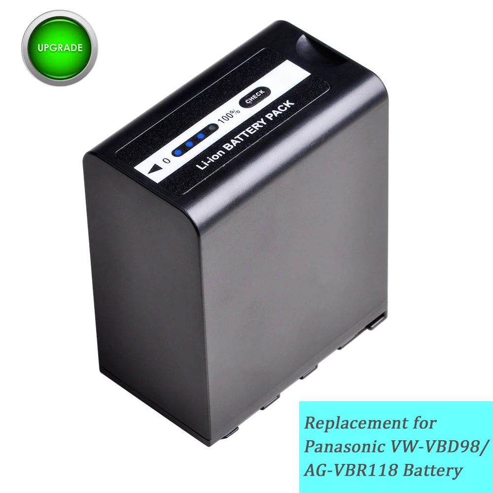 11200mAh VW-VBD98 bateria do baterii Panasonic VBD58 VBD78 AG-VBR59 AG-VBR89 AG-VBR118 AJ-PX280 PX285MC AG-HPX265MC HPX260MC