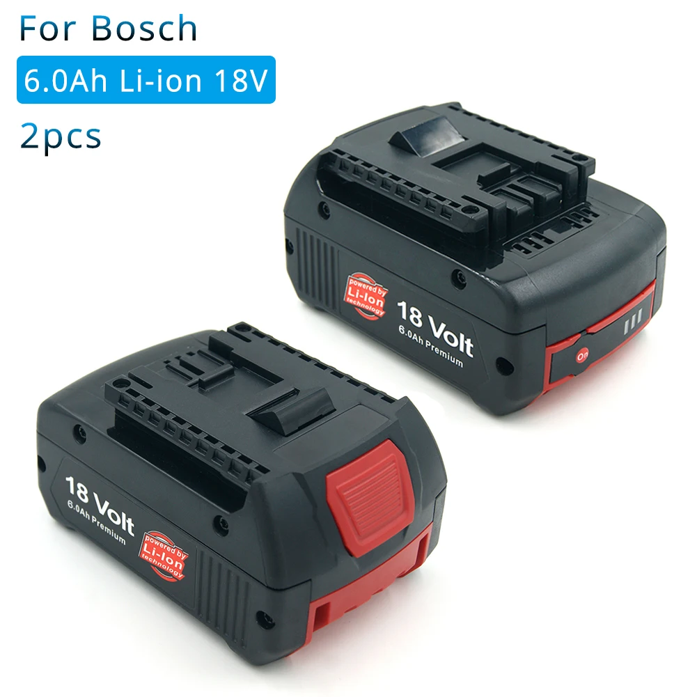 2 paczka 18V 6000mAh litowo dla Bosch akumulator akumulator BAT609 BAT610 BAT618 BAT619G BAT622 Batteria