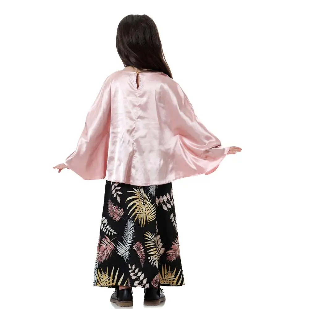 2 Pieces Fashion 2020 New arrival Indonesia Kid\'s Clothing 90-160cm Tops and Skirt Sets Elegant Children Malaysia wear for Girls