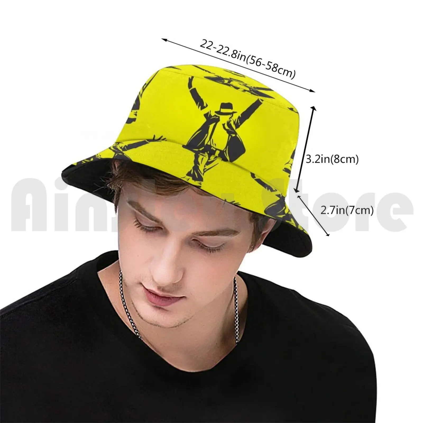 Jackson Silhouette Merch Sun Hat Foldable UV Protection Michael King Of Pop Moonwalk Music