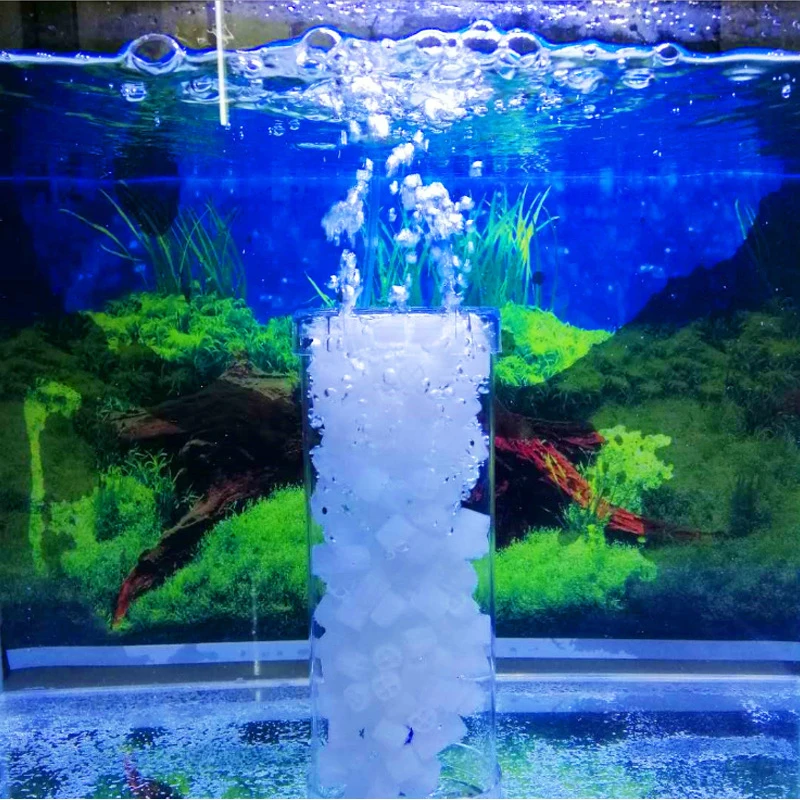 

Aquarium Fluidized Bed with Rolling Balls Filter Material Air Oxygen Pump Maker Fish Tank Nitrifying Bacteria Device Accessories