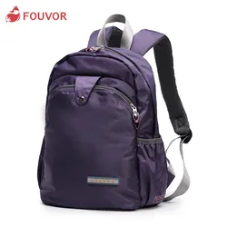 Fouvor Fashion Oxford Computer Backpack for Women Large Outdoor Zipper Travel Bags Canvas Multifunctional School Bags 2587-11