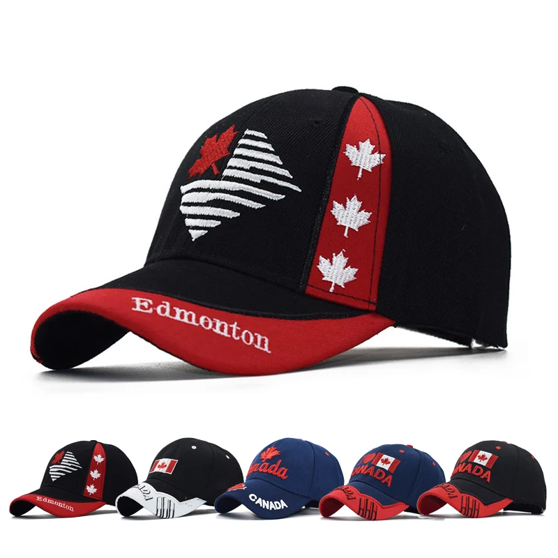 

Baseball Cap CANADA Letter Embroidery Leisure Maple leaf pattern Fashion Spring Autumn baseball Sport cap Hip Hop Fitted Cap