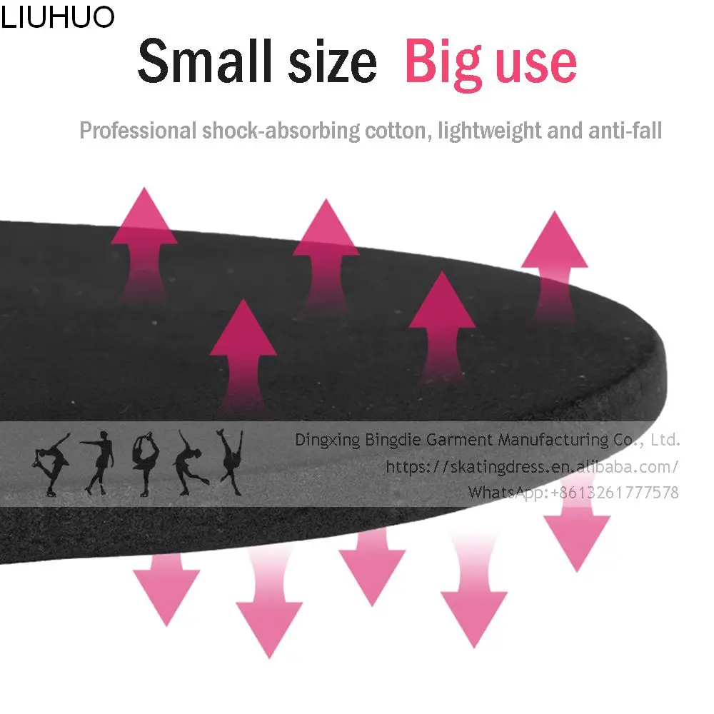 Ice Skating Figure Skating Knee Protector Pads Sports Safety Supporter Protective Mat Protection black pink