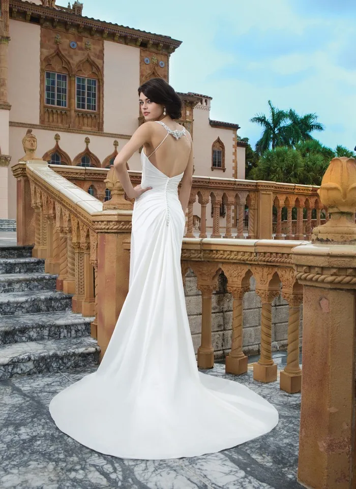 Robe de mariage vestido de novia 2018 elegante sexy schatz hals weg von der schulter falte satin brautkleid brautjungfer kleider