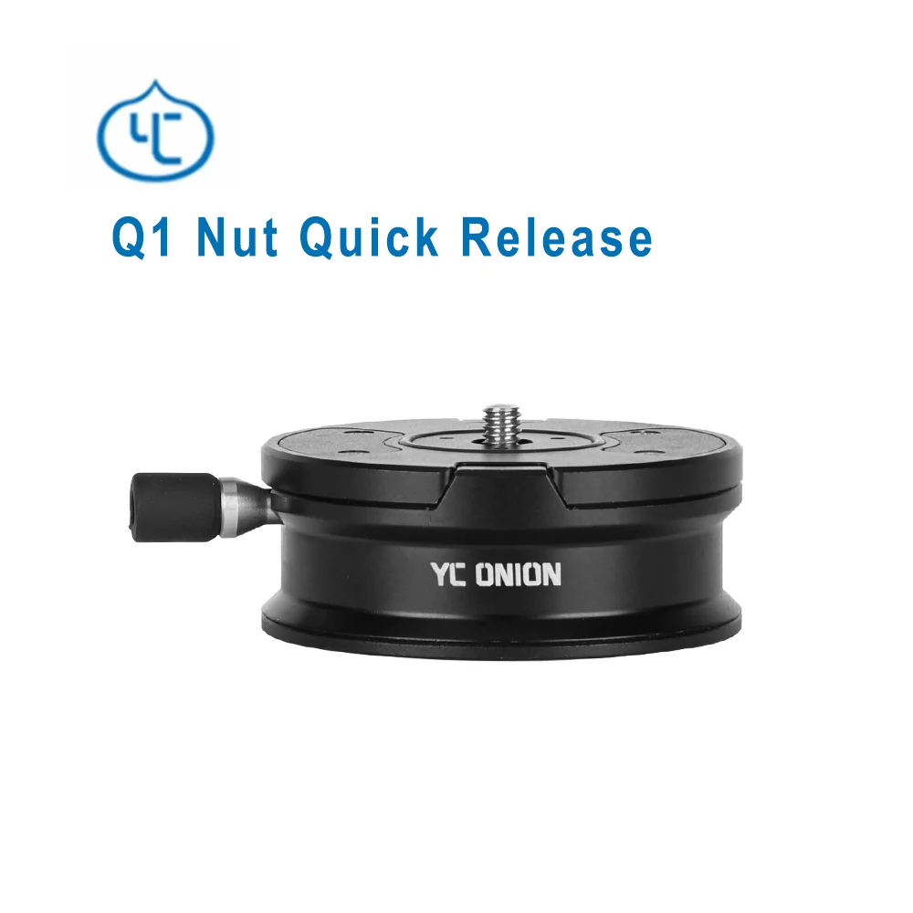 

YC onion Q1 Nut Quick Release Clamp Plate Snap Anti-skid Silicone Handle 20 Kg Payload for DSLR Cameras Tripod Slider Rail