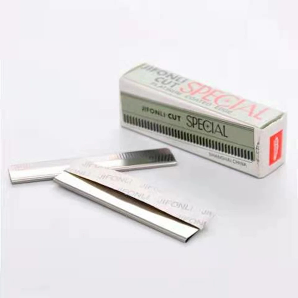 10pcs/1Pack Eyebrow Trimmer Razor Blade Stainless Steel Microblading eyebrow Knife for Permanent Makeup Brow Tattoo Beauty Tool