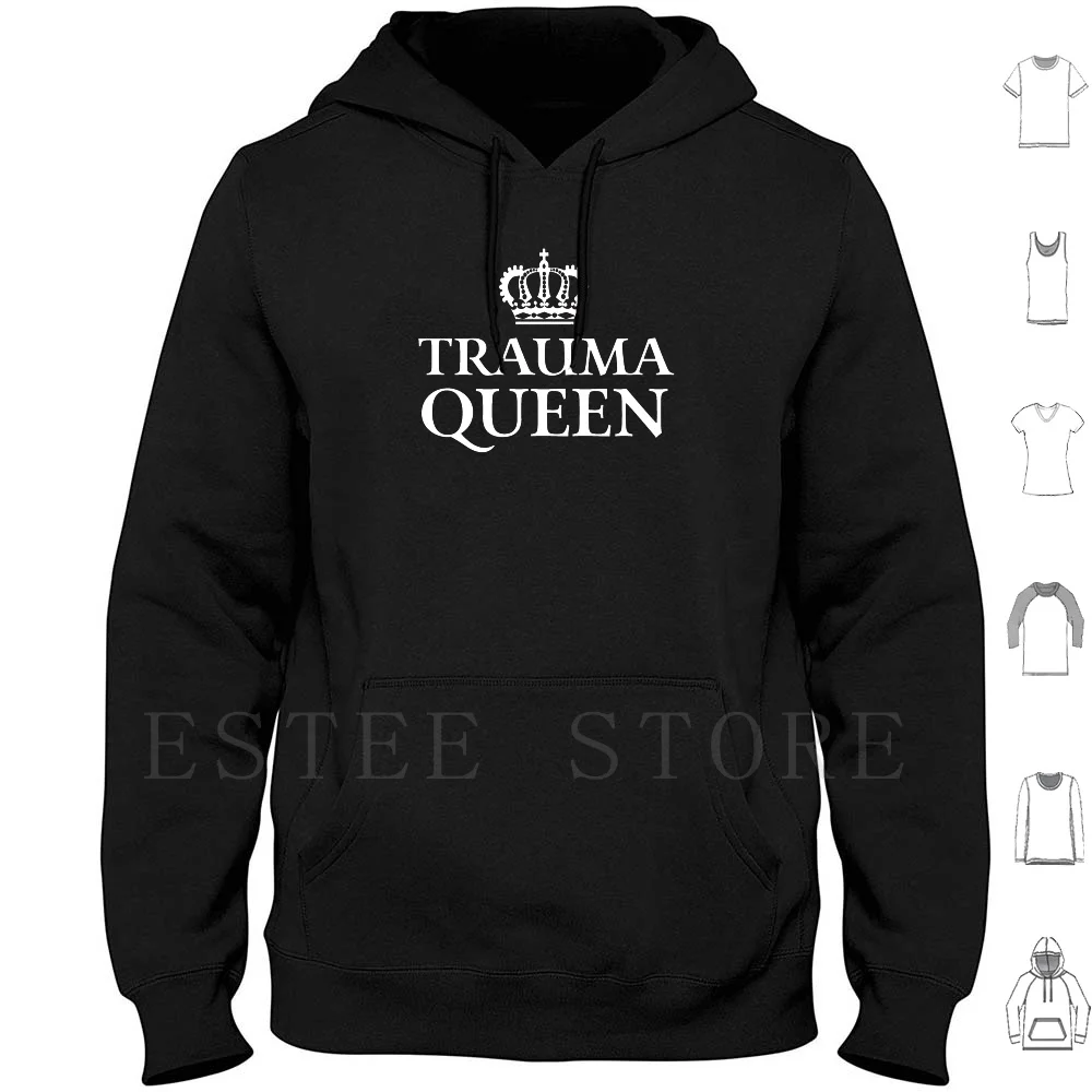 Trauma Queen Hoodies Long Sleeve Nurse Rn Emergency Emergency Nursing Funny Nurse Lpn Paramedic Hospice Nurse