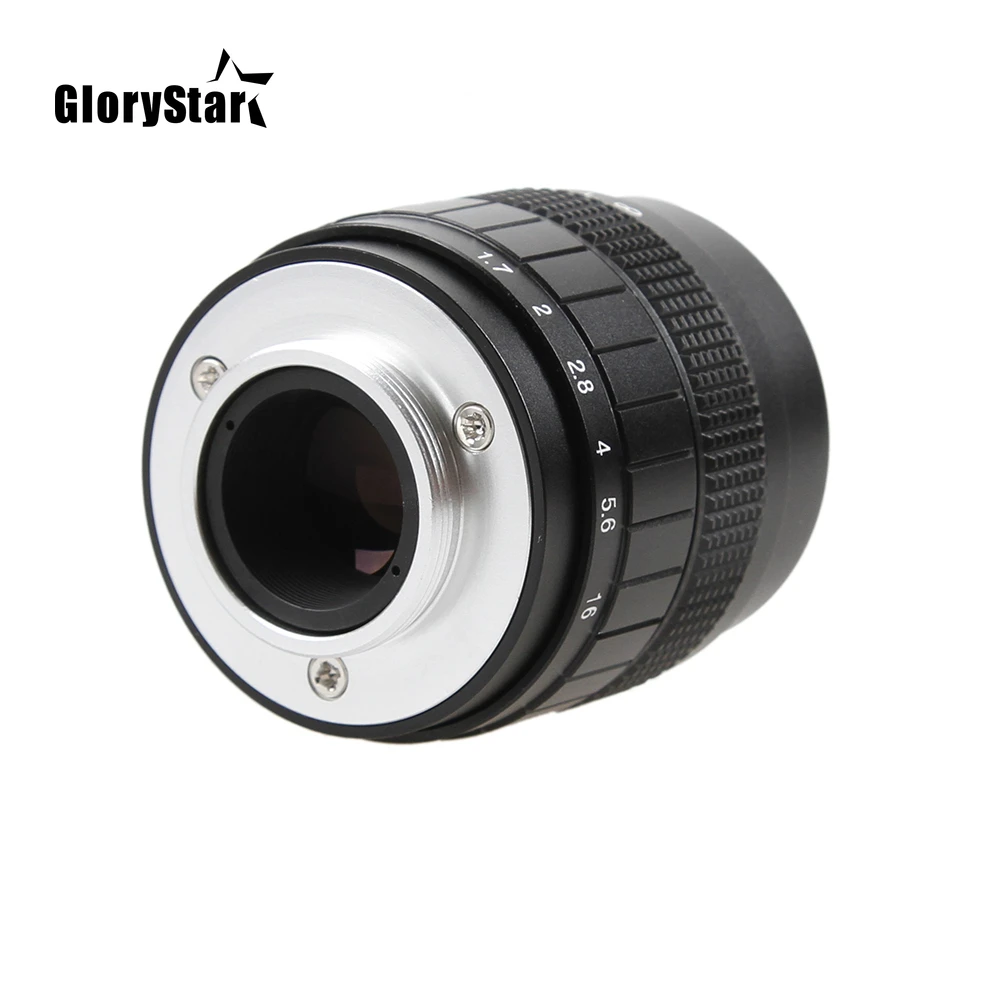 35mm F1.7 CCTV 영화 렌즈 + C-M4/3 마운트 링 + 렌즈 후드 + 매크로 링 파나소닉 GF1 GF5 GF9 GF8 GF6 G3 G7 G1 G10 C-M43