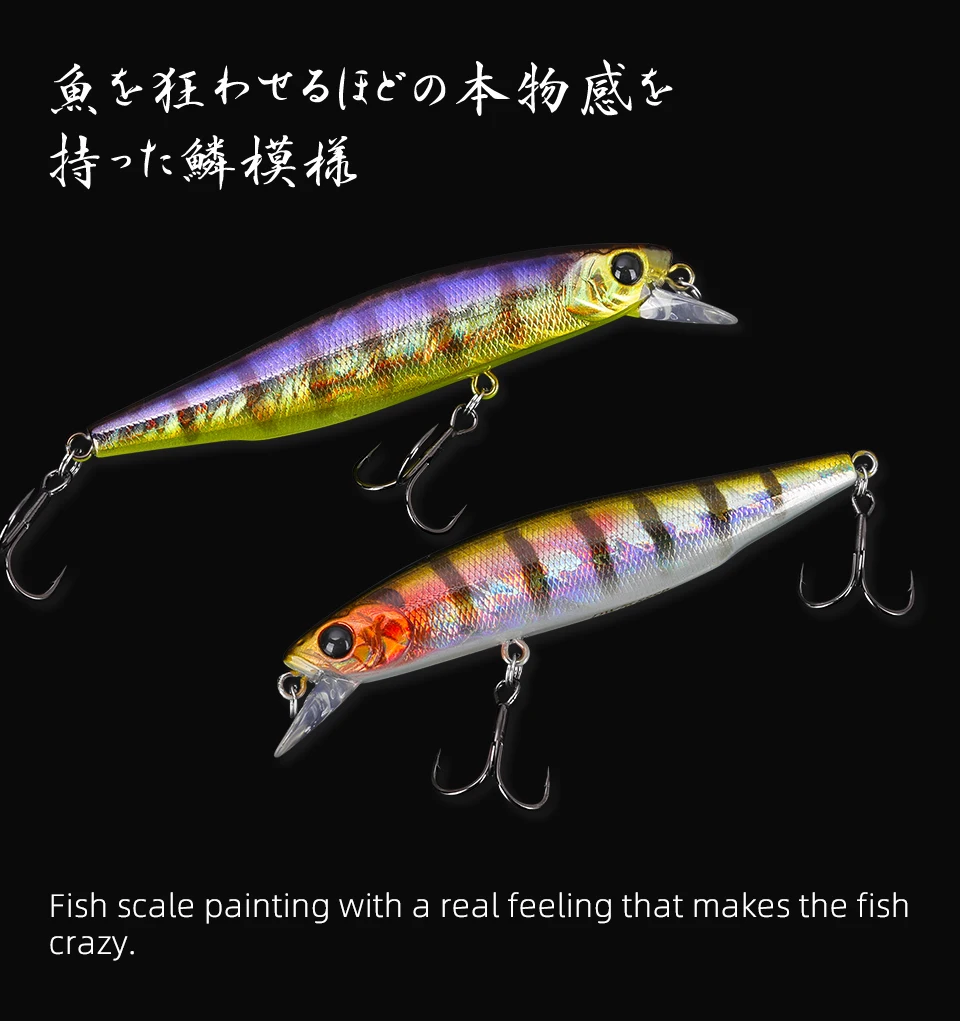 TSURINOYA 88SP Suspending Minnow Angelköder 88mm 10,3g DW76 Lange Casting Künstliche Harte Köder Hecht Bass Big Trout Jerkbait – Detail 13