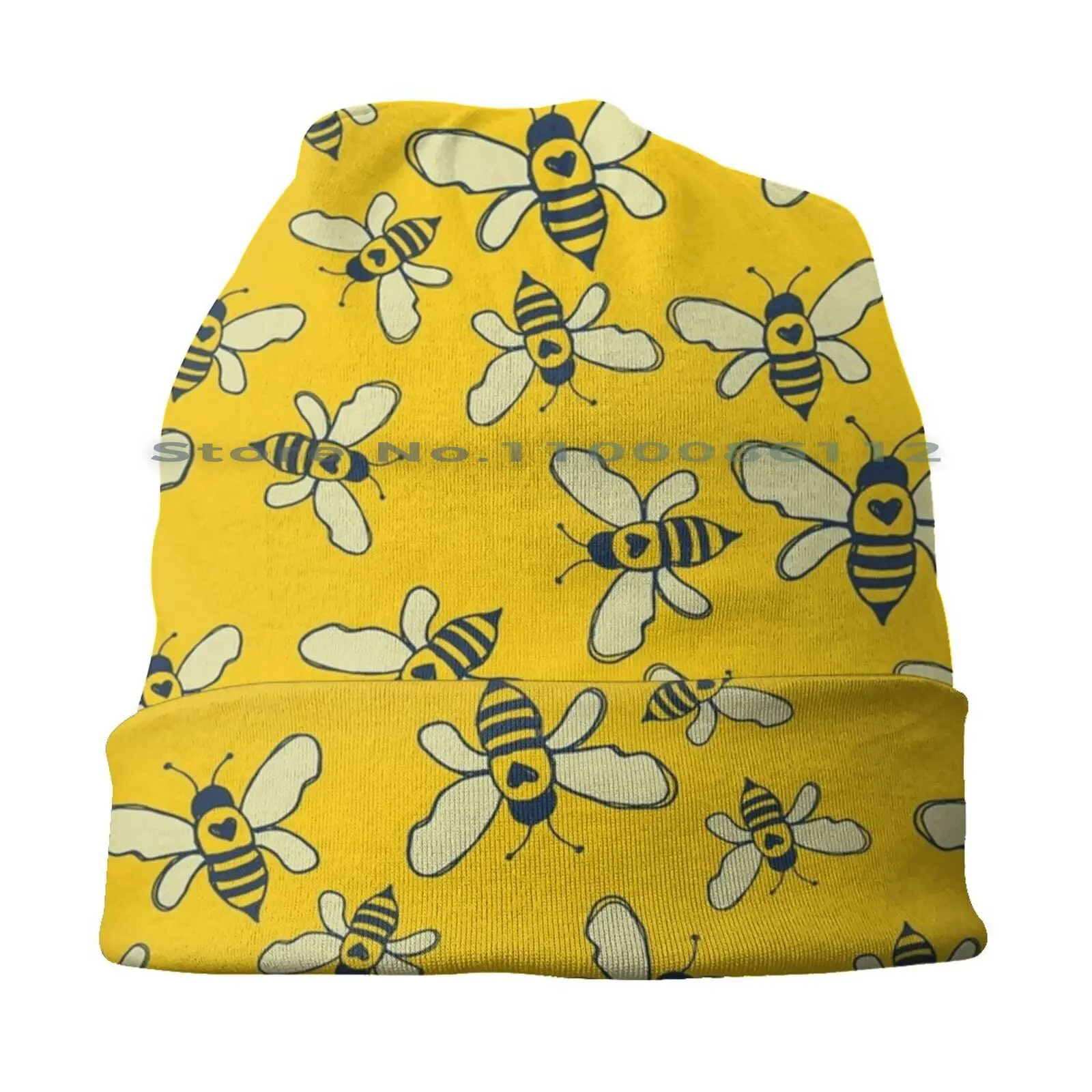 Honey Makers Beanies Knit Hat Jmhurd Honey Bees Nature Conservation Brimless Knitted Hat Skullcap Gift Casual Creative