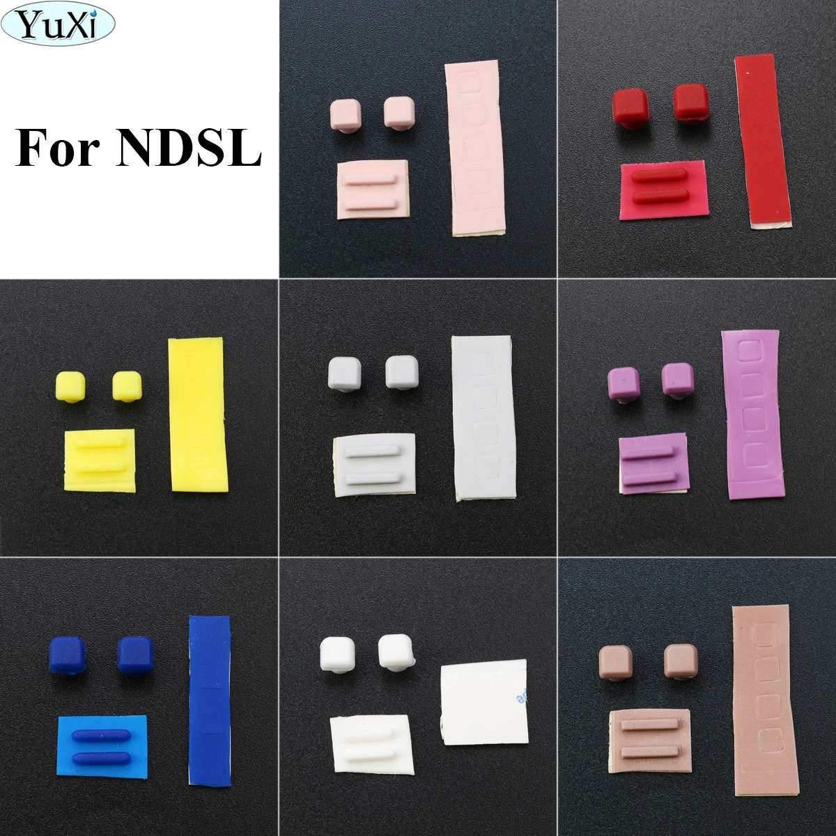 

YuXi 8 Color Optional Screw Feet Cover for Nintend DS Lite for NDSL Game Console Screw Feet Cover Rubber Pad