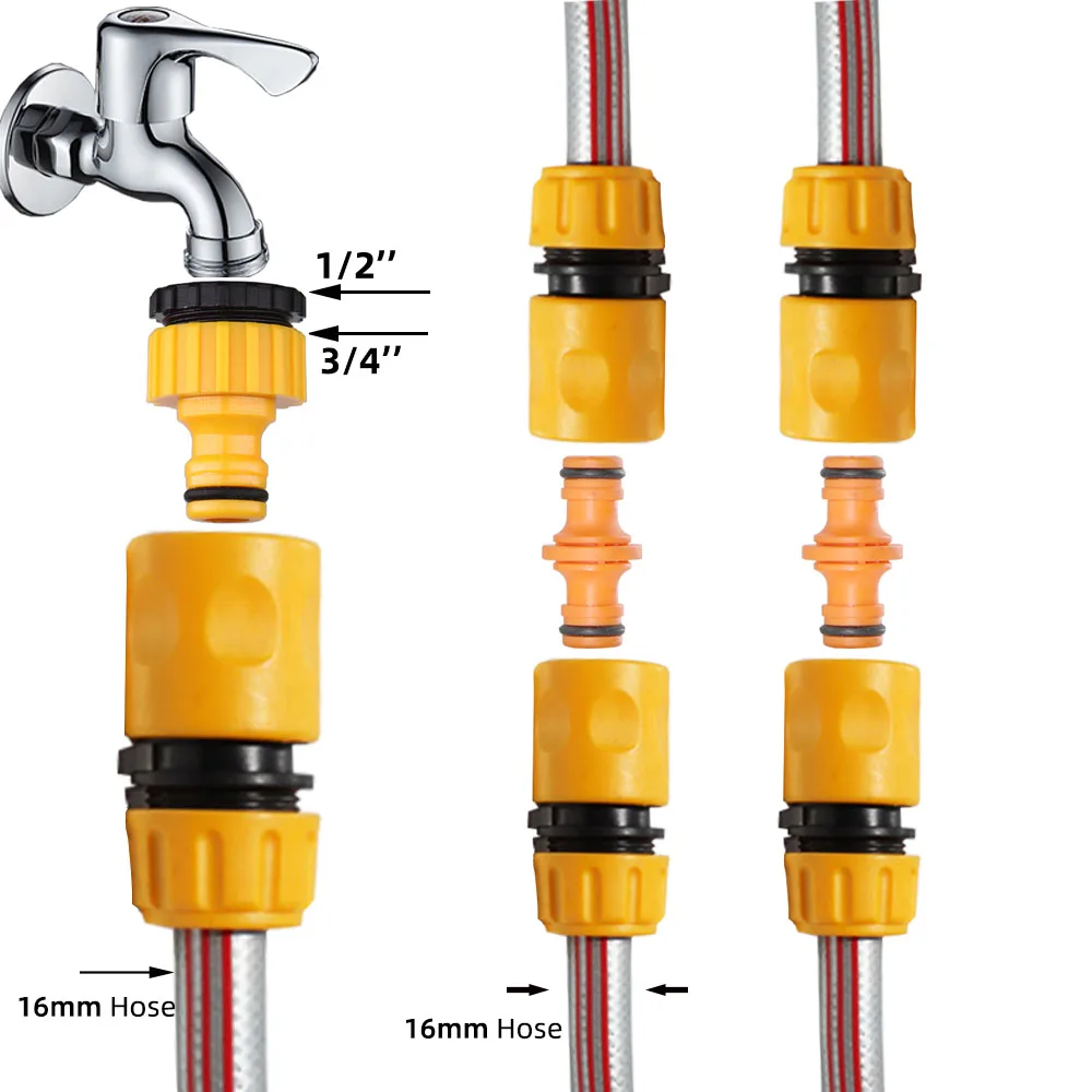 6 sztuk 1/2 cal wąż wąż szybkie zestaw łączników ogród nawadniania Tubeing montaż 1/2 \