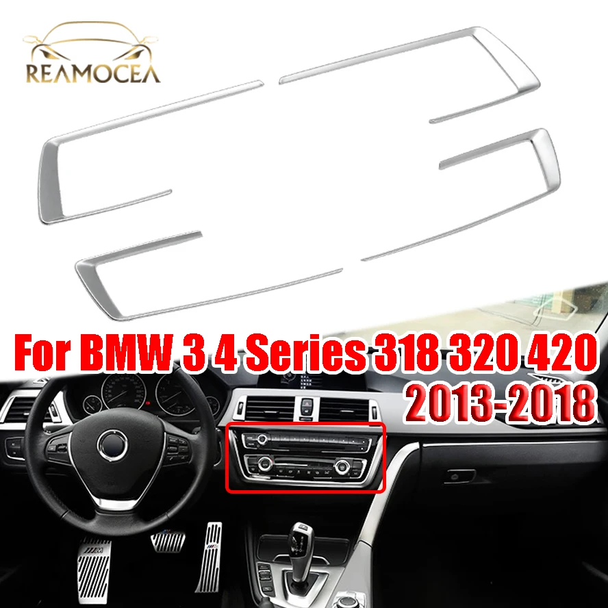 Reamocea Car Door Lock Pins Ring Dashboard Console Cover Trim Car Stylings Sticker Fit For BMW 3 Series F30 F31 F34 2013-2019