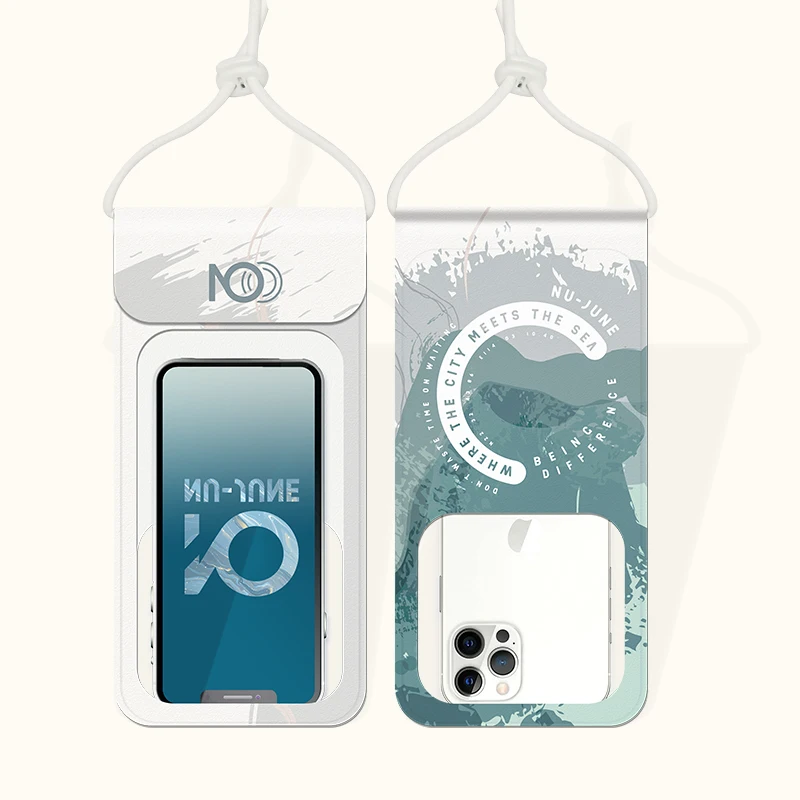 Nu-June Mobie Phone Swimming Bag Waterproof Touchscreen TPU Phone Bag Underwater Pouch Cell Phone Case For Swim Diving Beach