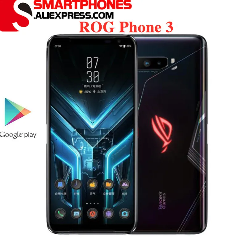 Rom Global Asus Rog Telefone 5g Gaming Telefone Snapdragon 865 865 Mais 6.59 Polegada 144hz Atualizar Taxa Amoled 6000mah 64mp Câmera Nfc