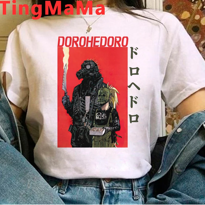 Camiseta de Anime japonés Dorohedoro para hombre, camisetas de dibujos animados Kawaii, camisetas Harajuku Unisex, camiseta divertida de moda para hombre 2021