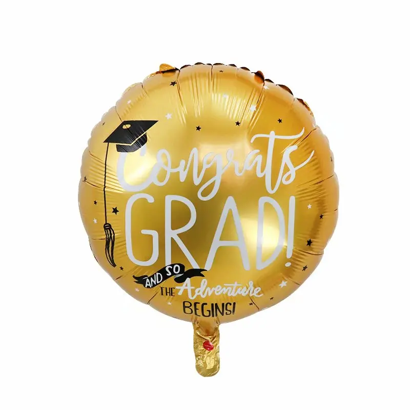 10pcs 18inch CongratsGrad Helium Balloons Back To School Graduation Foil Balloon Birthday Party Decoration Globos Supplies