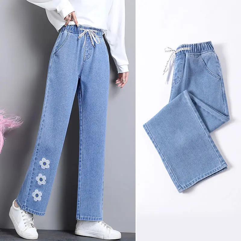 

Jeans Women Spring and Autumn Loose Straight Wide Leg Pants Women's Pants Loose Jeans Mom Jeans Jeans High Waist