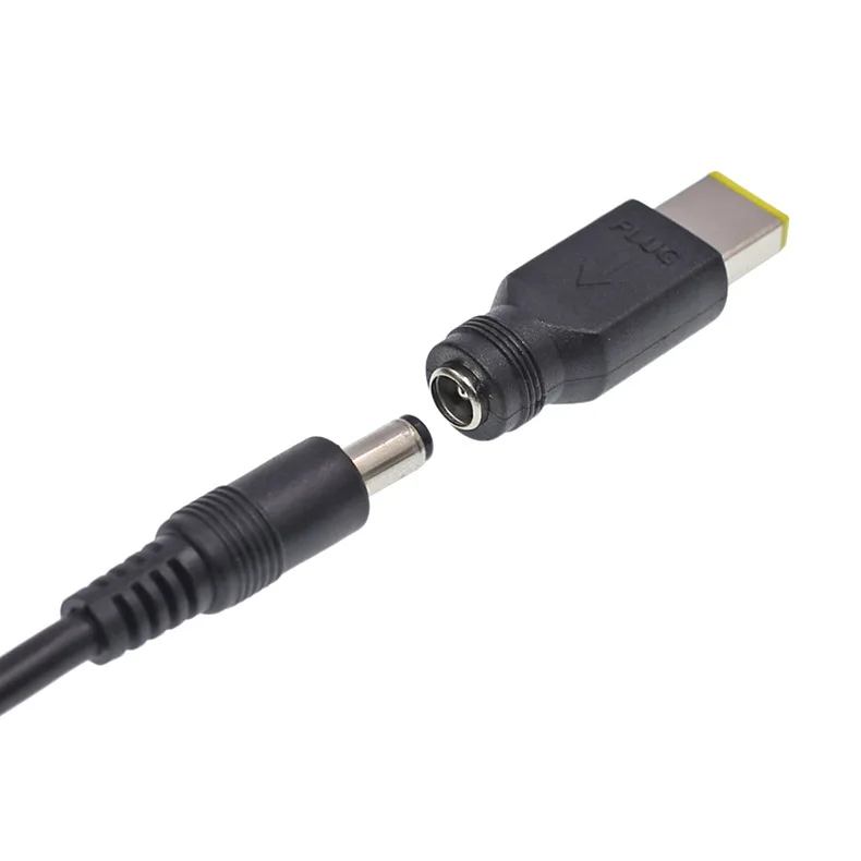 Conversor de adaptador de alimentação dc 5.5x2.1mm fêmea para plugue quadrado conector para lenovo computador portátil notebook para thinkpad ultrabook x230s