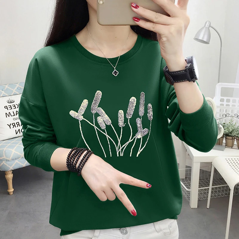 Sudadera Mujer 2022 Spring New Casual Sweatshirt Women Cartoon Character Embroidery Winter Pullover Fall Clothes Womens Clothing