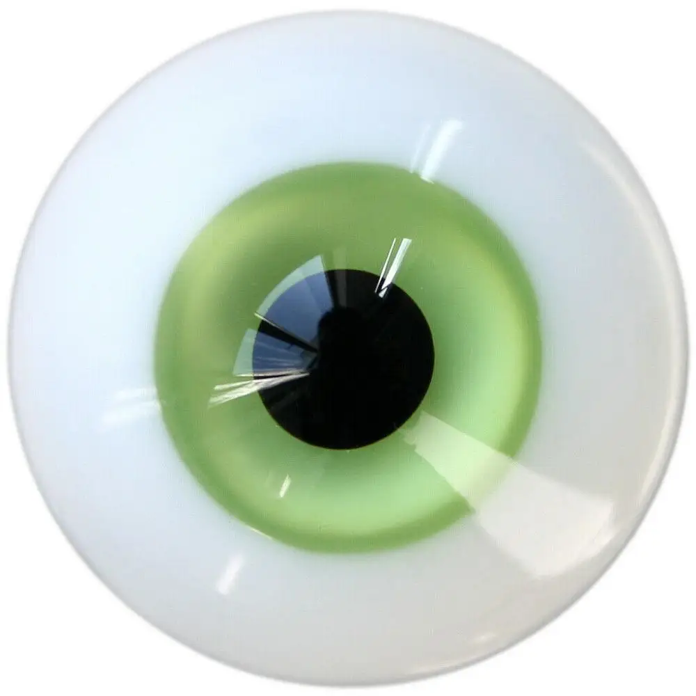 [wamami] 6mm 8mm 10mm 12mm 14mm 16mm 18mm 20mm 22mm 24mm Green Glass Eyes Eyeball BJD Doll Dollfie Reborn Making Crafts