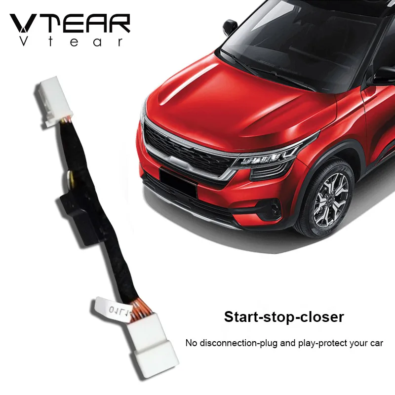 Vtear Car Start-stop-closer Interior Default Device Center Console Button Panel Cable Accessories Parts For Kia Seltos 2020 2021