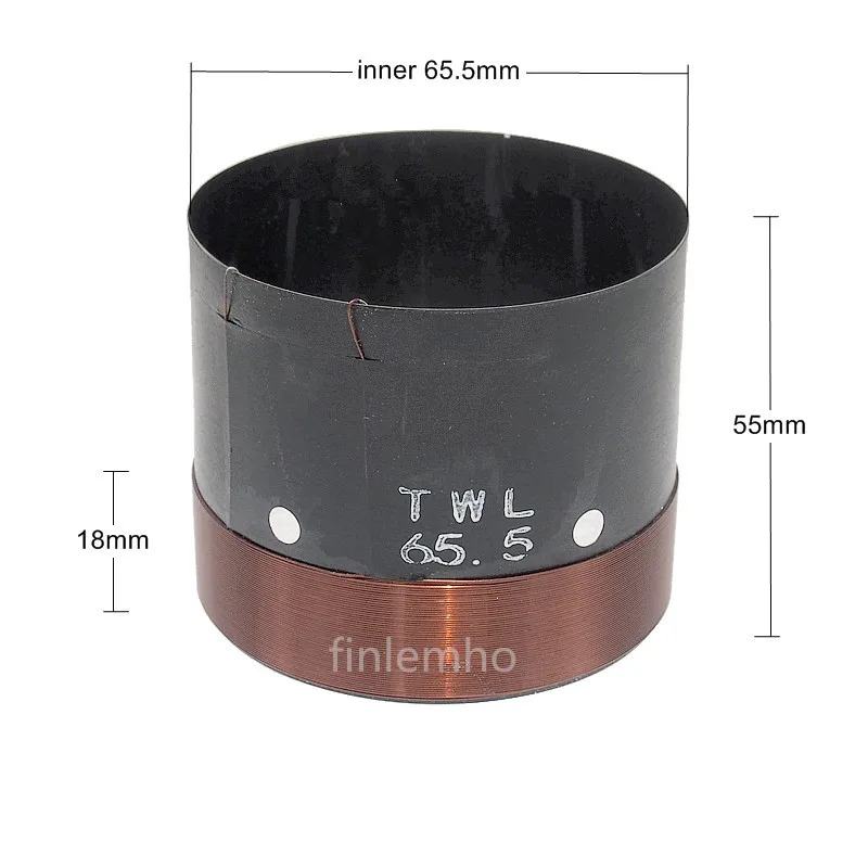 64/64.5/65.5 مللي متر ملف صوتي من مضخم صوت للمسرح المنزلي نظام HiFi سيارة باس إصلاح مع سلك نحاسي مستدير أسود ألومنيوم