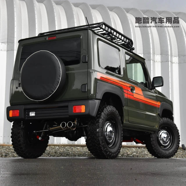 Suzuki jimny-オレンジ色のボディドアステッカー,ビニールグラフィックデカール,装飾アクセサリー - AliExpress