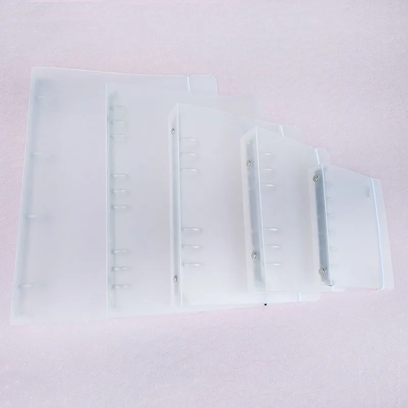 

2Pcs A4/A5/A6/A7/B5 Translucent Scrub Loose Leaf Binder Notepad Cover Holder Sheet Protectors Notebook Planner Business Office