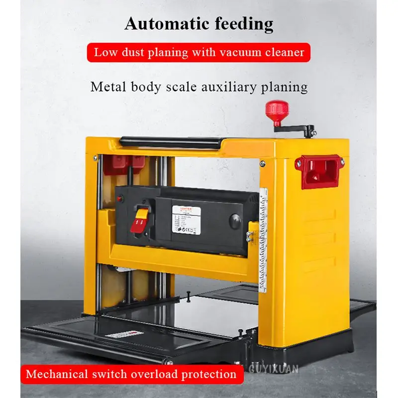 13 Inch Woodworking Planer Multi-function Electric Planing Plane Sheeting Thicknesser Household Woodworking Planing Machine