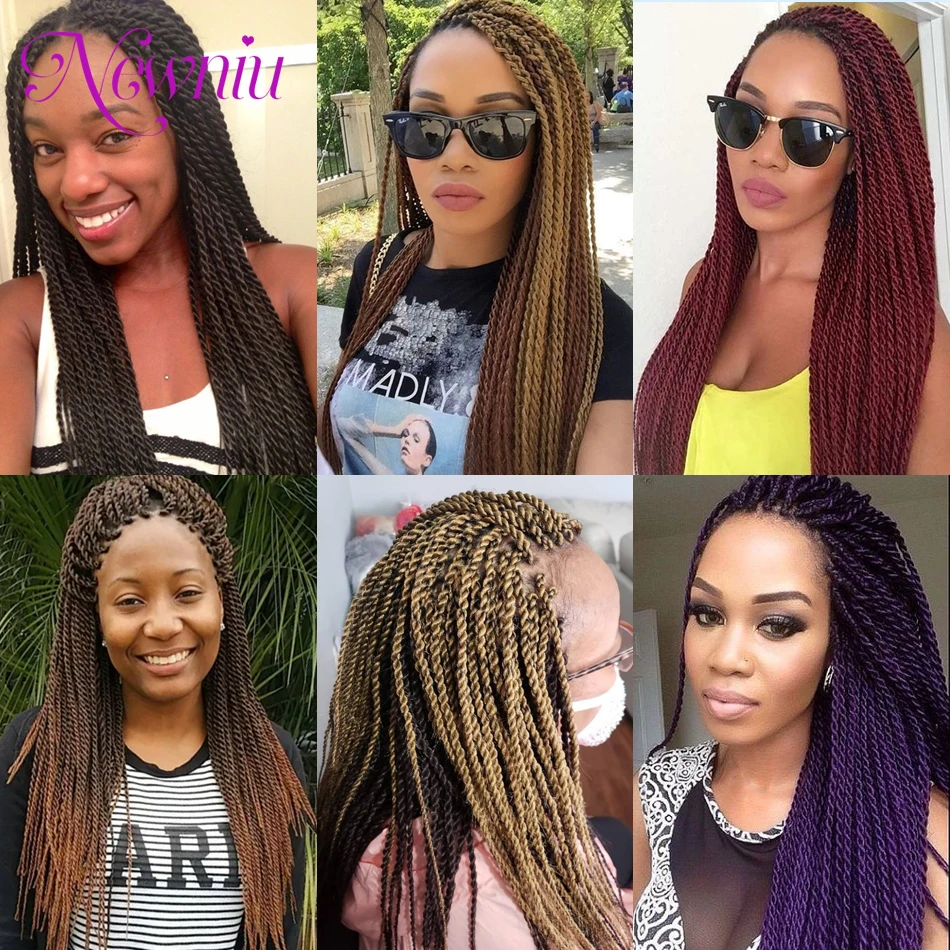 Extensiones de cabello sintético para trenzas senegalesas, crochet, ombre, para cajas de trenzas 6