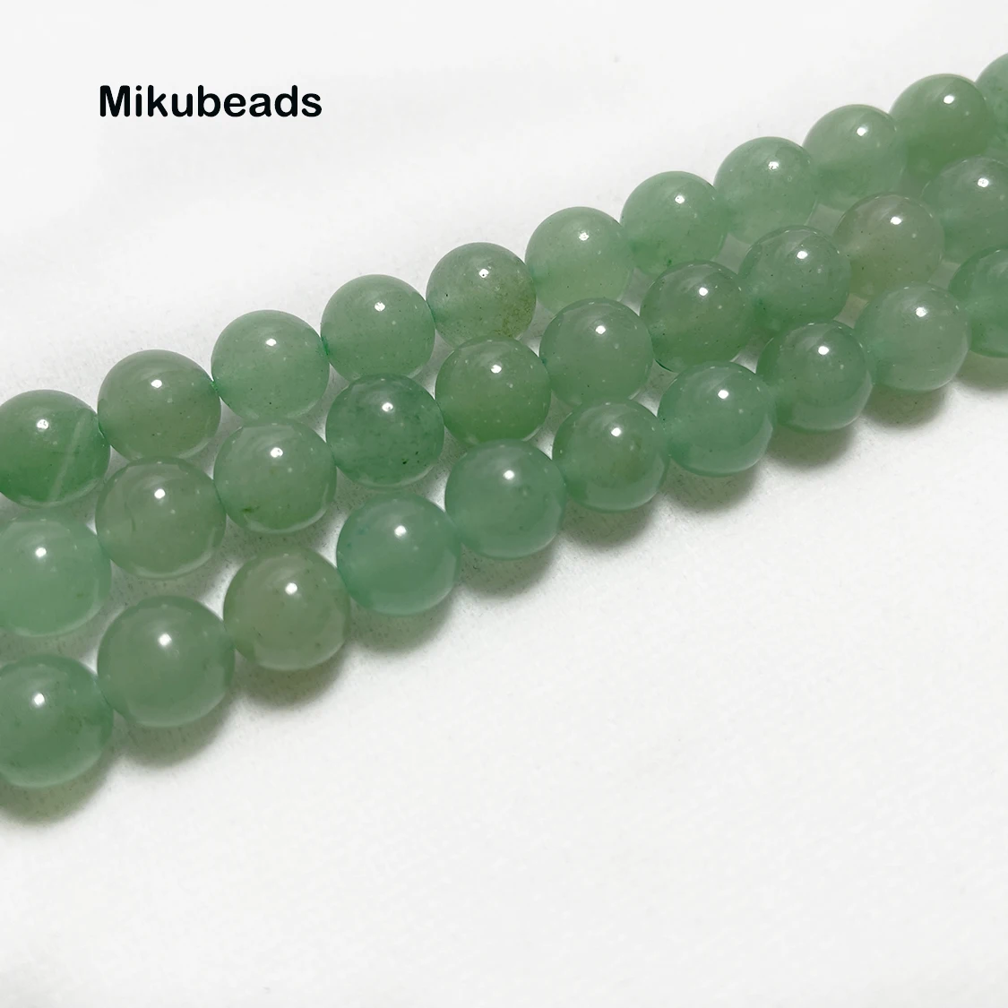 Wholesale Natural Green Aventurine Stone Smooth Round Loose Bead 15