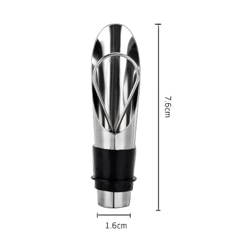 4Pcs 2 In 1 Splendid Wine Stopper Red Wine Pouring Tool Stainless Steel Wine Bottle Stoppers Funnel Pourer Wine Bottle Pourer