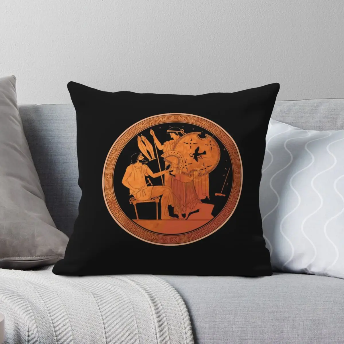 Hephaestus Pillowcase Polyester Linen Velvet Pattern Zip Decor Pillow Case Bed Cushion Cover