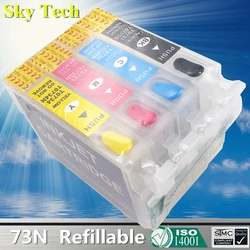 73N Empty Refillable Cartridges For T0731N T0731 For Epson C79 C110 T10 T11 TX110 TX102 CX5500 etc , With ARC Chip