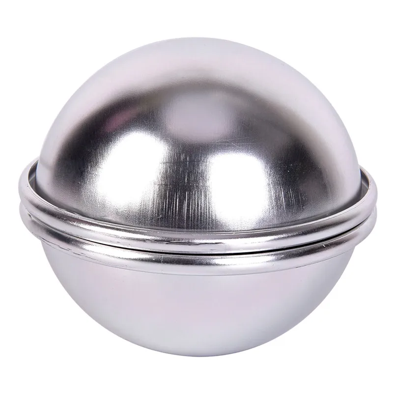 6pcs/pack Metal Aluminum Alloy Bath Bomb Mold Creative 3D Ball Sphere Bombs Mold   DIY Bathing Tool Accessories