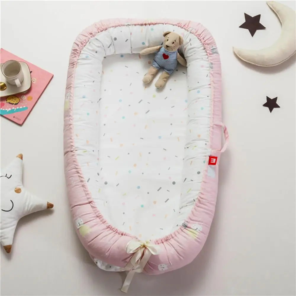 Nordic Infant Nest Bed Crib Matress Bionic Bed With Bumper Portable Baby Traveling Cot Bed Removable Cotton Kids Cradle