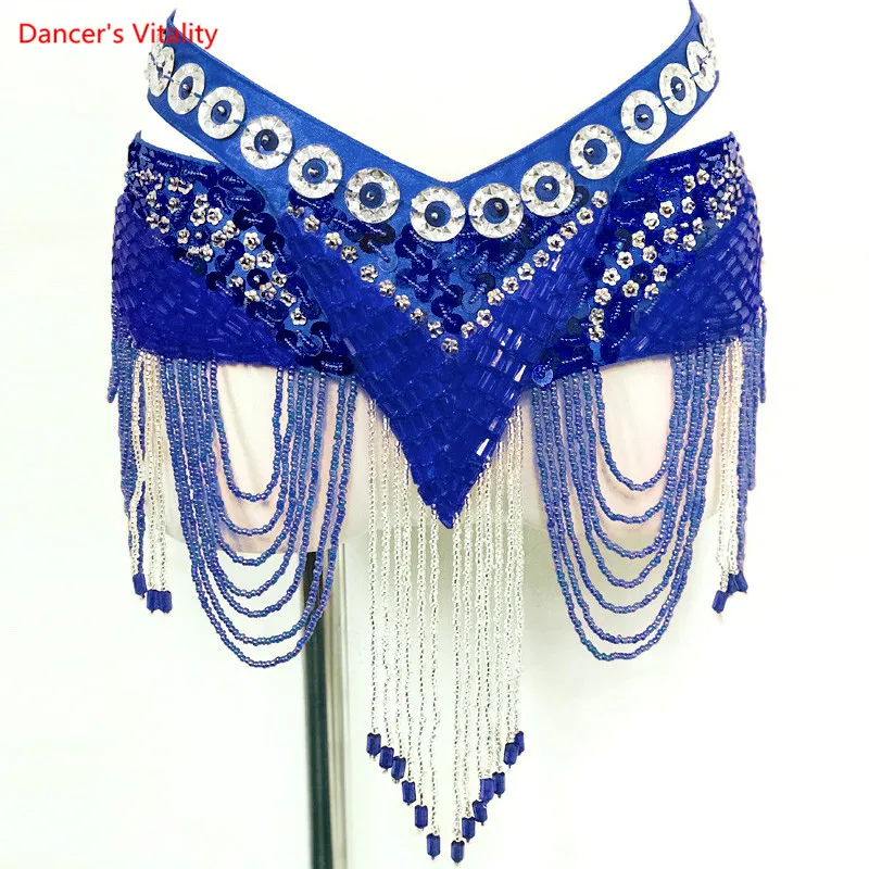 

New 6 Colors Belly Dance Coin Belt Tribal Costume Fringe Tassel Belt Belly Dance Waist Belt On Sale