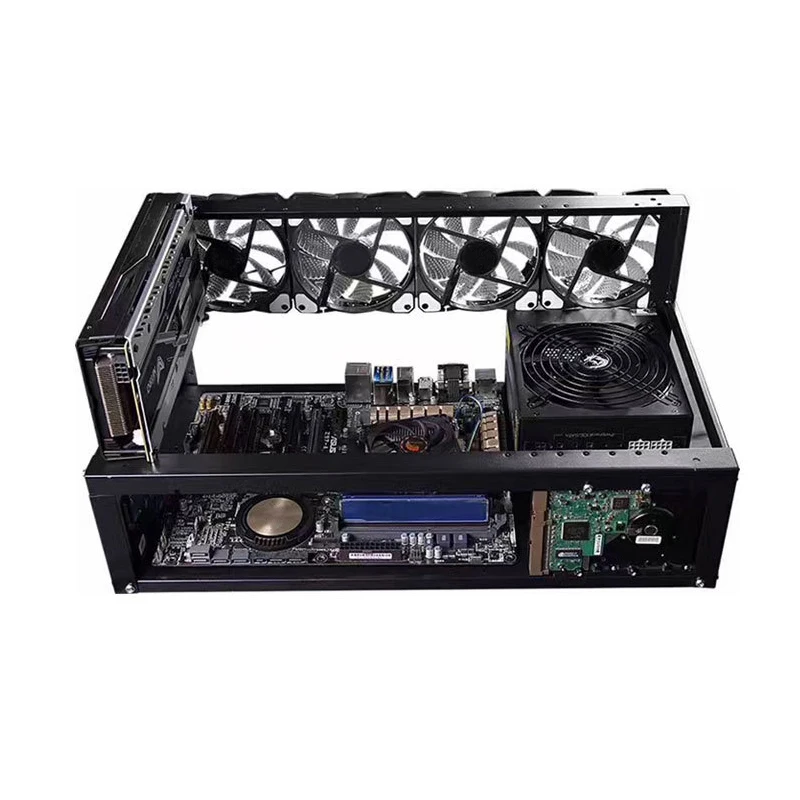 Imagem -03 - Empilhável Aberto Equipamento de Mineração Quadro Case de Mineração Eth Etc Zec Ether Acessórios Ferramentas para Gpu Crypto Coin Bitcoin Rack Apenas